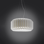 Linea Zero Lampadario Moderno 5 Luci Louise In Polilux Bianco Made In Italy