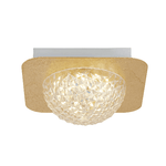 SearchLight Plafoniera Contemporanea Celestia Acciaio Oro Policarbonato Bianco Led 6,5 3000K