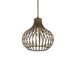 Sospensione Industrial-Minimal Onion Metallo Coffee 1 Luce E27 D23Cm