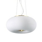 Sospensione Moderna Arizona Vetro Bianco 3 Luci Gx53 9W 3000K Luce Calda