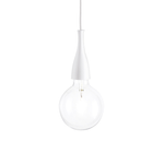 Ideal Lux Sospensione Moderna Minimal Metallo Bianco 1 Luce E27 8W 3000K Luce Calda