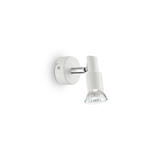 Applique Contemporanea Slem Metallo Bianco 1 Luce Gu10 10W 3000K Luce Calda