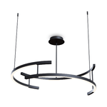 Maytoni Lampadario A Sospensione Moderno Line Alluminio Nero 3 Luci Led 52W