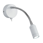 Applique Contemporanea Flexy Acciaio Bianco Cromo Led 0,75W 3000K