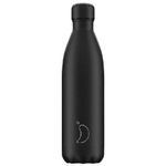 Chilly's Monochrome B750MOABL borraccia Uso quotidiano 750 ml Acciaio inossidabile Nero