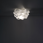 Plafoniera Moderna 1 Luce Cloud D50 In Polilux Bianco Made In Italy