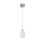 Lampadario Contemporaneo Ciclon Metallo Cromo Vetro Trasparente Led 6W 3000K