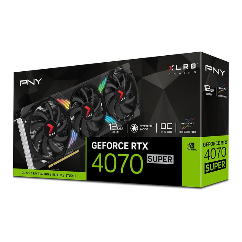 PNY-GeForce-RTX™-4070-SUPER-12GB-OC-XLR8-ARGB-TF-NVIDIA-GeForce-RTX-4070-SUPER-GDDR6X