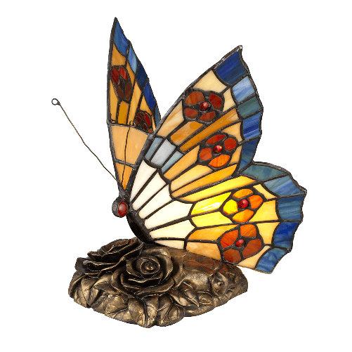 Abatjour Tiffany Tiffany Animal Lamps Vetro 1 Luce G9 3 Ledw 3000K 240Lm