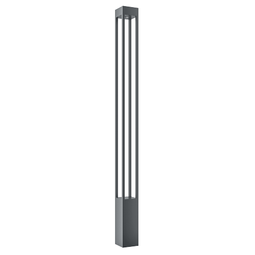 Lampada Da Terra Moderna Da Esterno Metallo Grafite Luce Led 20W Ip65