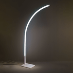 Piantana Moderna Ad Arco Lazer Metacrilato Bianco Led 19 W 3000K Made In Italy