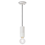 Sospensione Media Vintage DecÃ² Pi Ceramica Bianco Grezzo 1 Luce E27