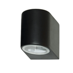 Applique Moderna Eiffel Alluminio Nero Vetro 1 Luce Gu10