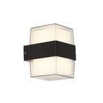 Applique Pittsburgh Alluminio Nero Policarbonato Trasparente Led 6,83W 3000K