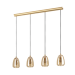 Eglo Lampadario Contemporaneo Alobrase 4 Luci Metallo Ottone Spazzolato