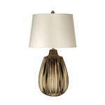 Lampada Da Scrivania Contemporanea Newham Ceramica Bronzo Bianco 1 Luce E27