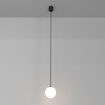 Lampadario A Sospensione Moderno Luna Alluminio Nero Led Integrato 5W Fredda