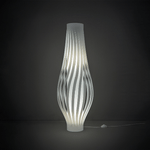 Linea Zero Lampada Da Terra Totem Dama Helios 1 Luce In Polilux Bianco Made In Italy