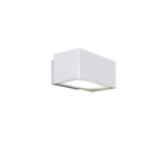 Applique Moderna Esterno Bach Alluminio Bianco 1 Luce E27