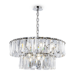 Maytoni Lampadario Contemporaneo Puntes Metallo Cromo 12 Luci Diffusori