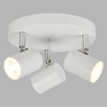 Plafoniera Contemporanea Rollo Acciaio Bianco Vetro Cromo Led 11,5W 3000K