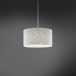 Sospensione Moderna A 1 Luce Pois Xxl In Polilux Bicolor Bianco Made In Italy