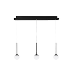 Sospensione Contemporanea Lollypop Rosone Rett. Metallo Nero Led 21W