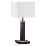 Lampada Da Scrivania Waverley Acciaio Marrone Legno Argento 1 Luce E14