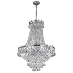 SearchLight Lampadario Classico Versailles Acciaio Cromo Cristallo 9 Luci E14