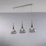 Lampadario Binario Contemporaneo Nemesi Grigio FumÃ¨ 3 Luci E27