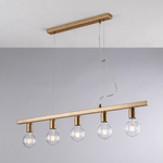 Lampadario Contemporaneo Fabian Oro 5 Luci E27