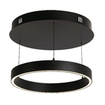 Lampadario Moderno Layla Acciaio Nero Alluminio Led 28,65W 2700-3000-4000K