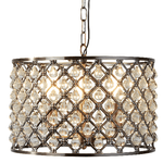 Lampadario Contemporaneo Marchesa Acciaio Rame Vetro 3 Luci E14 D38Cm