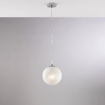 Sospensione Contemporanea Olaf Cromo 1 Luce E27