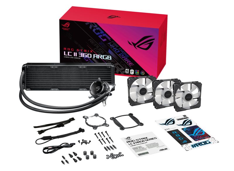 ASUS-ROG-STRIX-LC-II-360-ARGB-sistema-di-raffreddamento-per-computer-Processore-Raffreddatore-di-liquidi-tutto-in-uno