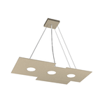 Sospensione Moderna Rettangolare Plate Metallo Sabbia 3 Luci Gx53