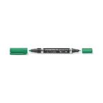 Staedtler Lumocolor Duo marcatore permanente Punta a ogiva/sottile Verde 1 pz