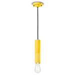 Sospensione Piccola Vintage DecÃ² Pi Ceramica Giallo Limone 1 Luce E27