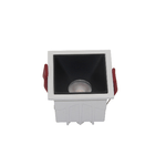 Faretto Da Incasso Moderno Alfa Alluminio Bianco Led 10W Diffusore Nero Dimm.