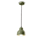 Lampadario Vintage DecÃ² Berimbau Ceramica Verde Salvia 1 Luce E27