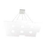 Sospensione Moderna Echo Metallo Bianco 6 Luci Gx53