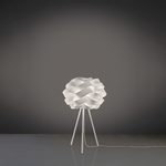 Lampada Da Tavolo A Treppiede 1 Luce Cloud In Polilux Bianco Made In Italy