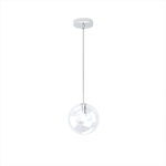 Sospensione Contemp Willow Metallo Cromo Vetro Trasparente 1 Luce G9