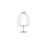 Lampada Contemporanea Double Skin Beta Metallo Cromo Vetro Trasp. 1 Luce E27