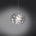 Sospensione Moderna 2 Luci Cloud D60 In Polilux Silver Made In Italy