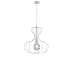 Sospensione Industrial Titty 1 Luce Ferro Laccato Bianco E Argento