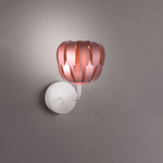 Linea Zero Lampada Da Parete Moderna 1 Luce Queen Polilux Rosa Metallico D19 Made In Italy