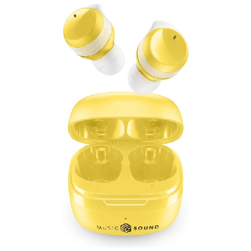 Music-Sound-Flow-Auricolare-Wireless-In-ear-Musica-e-Chiamate-Bluetooth-Giallo