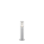 Ideal Lux Piantana-Palo Da Esterno Moderna Tronco Alluminio Bianco 1 Luce E27 H40Cm