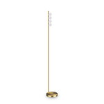 Ideal Lux Piantana Da Terra Contemporanea Ping Pong Metallo Ottone Led 12W 3000K Ip20